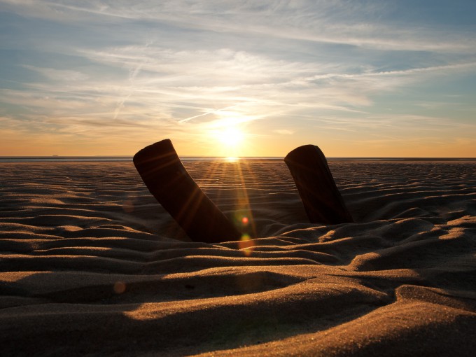 Wrak op strand