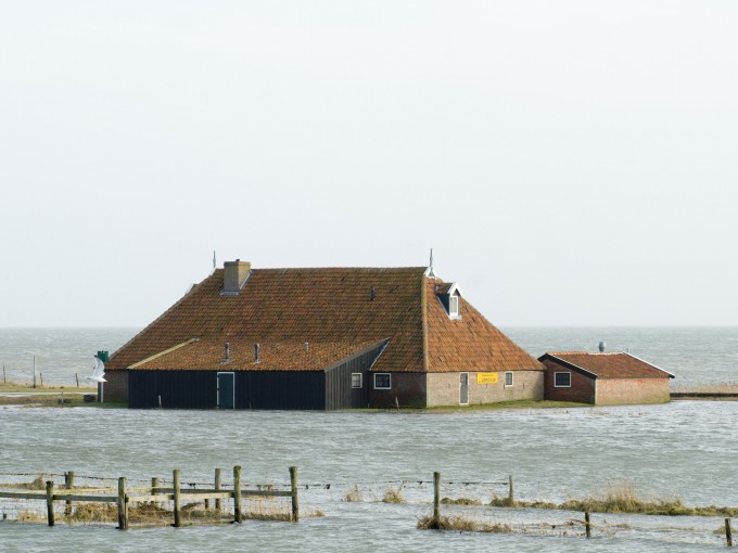Wierschuur bij hoog water